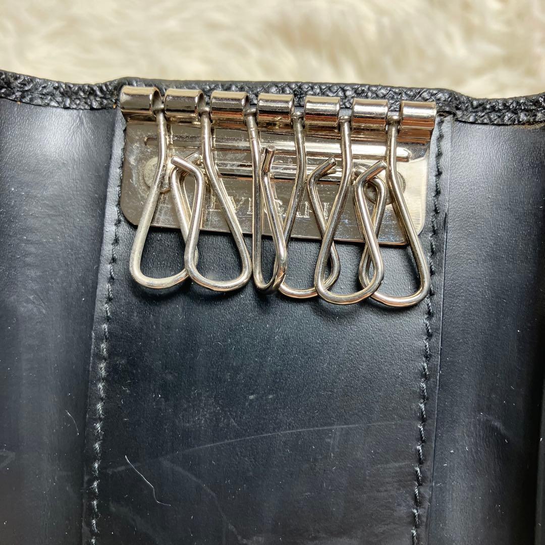 【良品】ブルガリ 6連キーケース ビーゼロワン レザーブラック