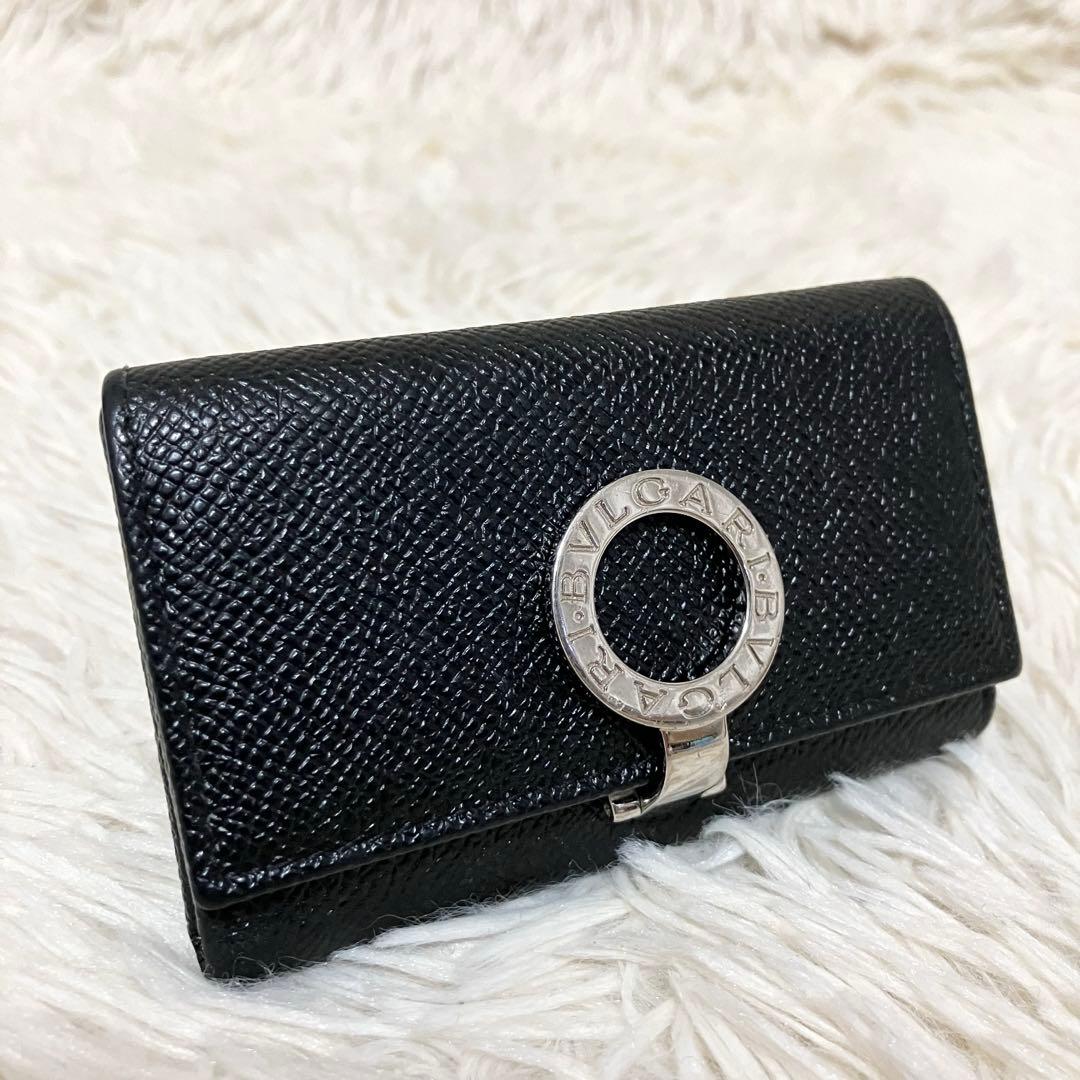 【良品】ブルガリ 6連キーケース ビーゼロワン レザーブラック