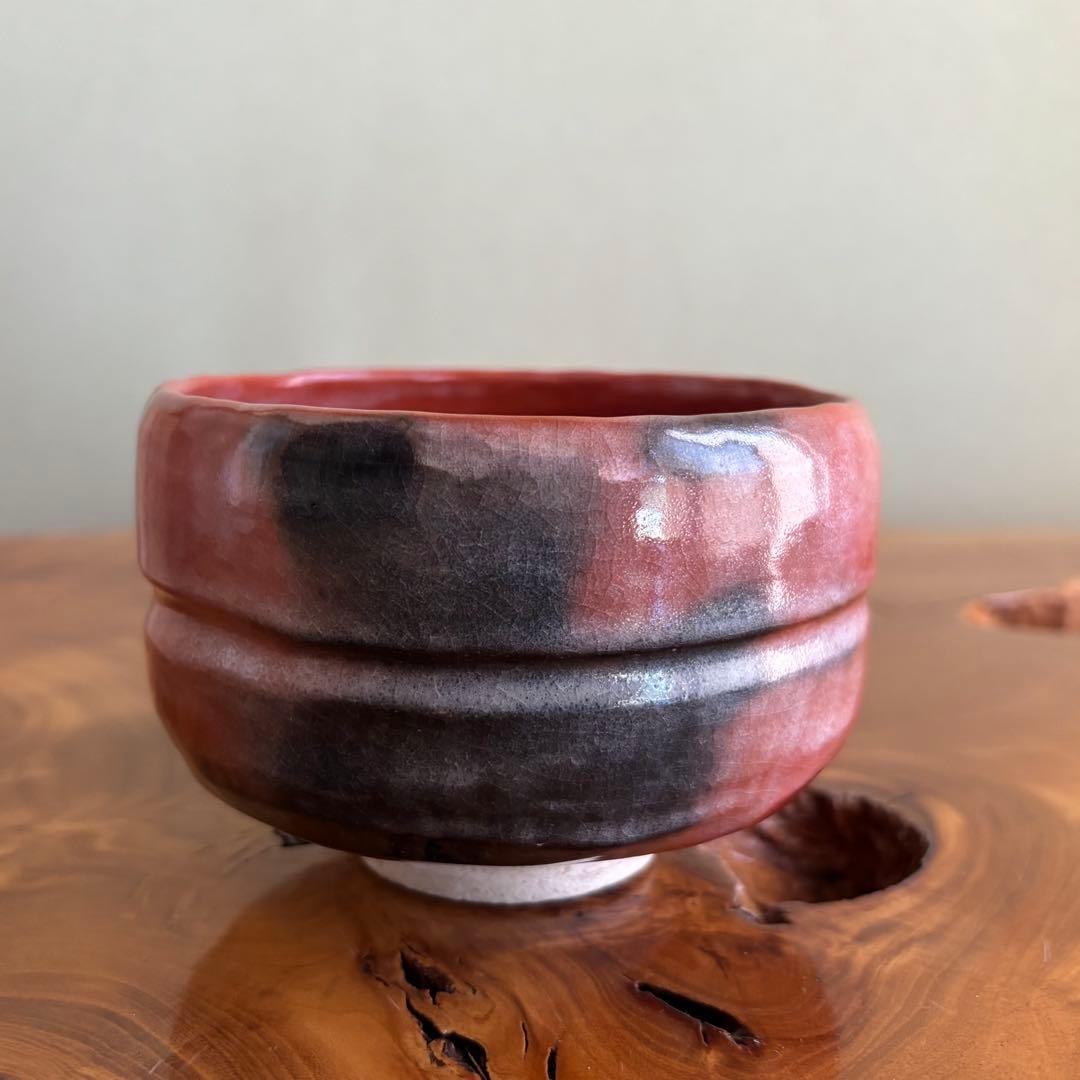 銘「和敬」松楽造 楽焼 抹茶碗　茶道具　共箱(404Fc)