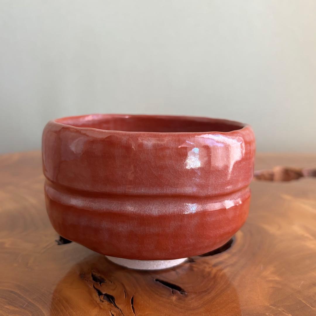 銘「和敬」松楽造 楽焼 抹茶碗　茶道具　共箱(404Fc)