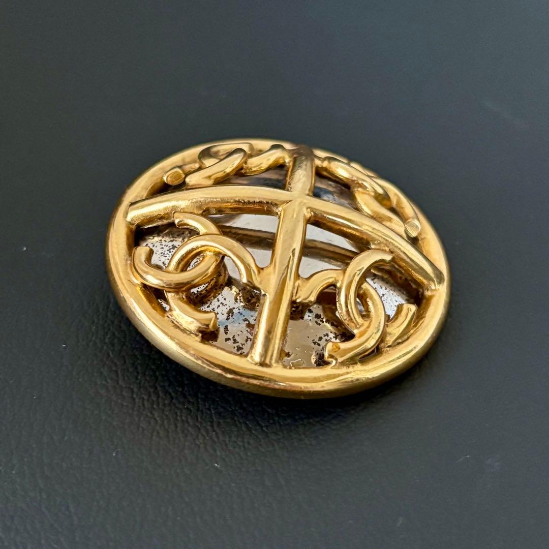 【シャネル】ブローチ ココマーク ミラー 93P 1272 ヴィンテージ