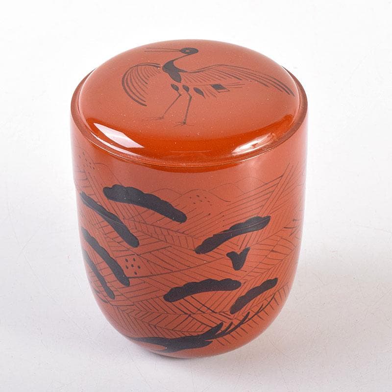 茶道具　山中塗　倉山直彦作　玄々斎好　曙棗　共箱　V　7010