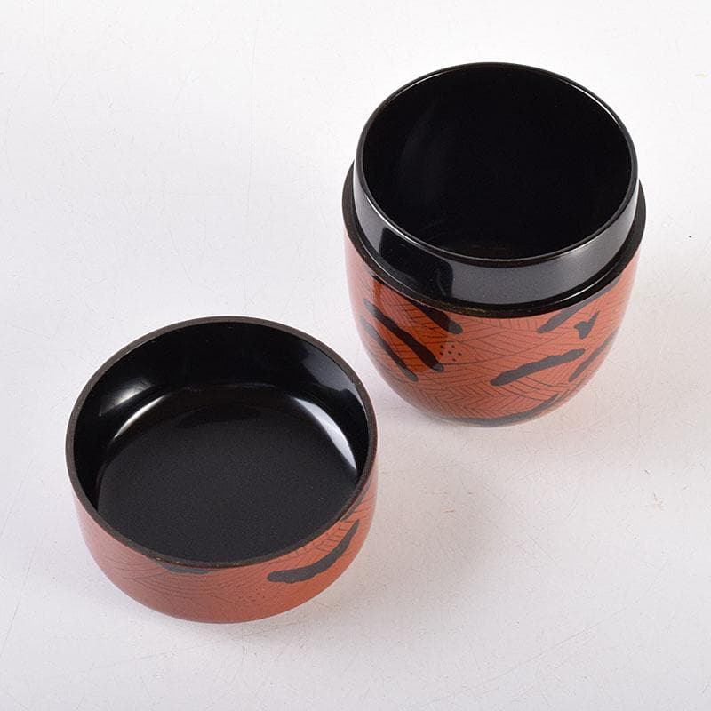 茶道具　山中塗　倉山直彦作　玄々斎好　曙棗　共箱　V　7010