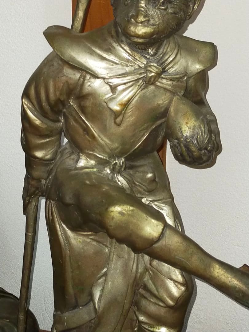 ♥値下げ！　孫悟空　ブロンズ像　１０．２ｋｇ　銅像　西遊記　仏像　骨董　古玩