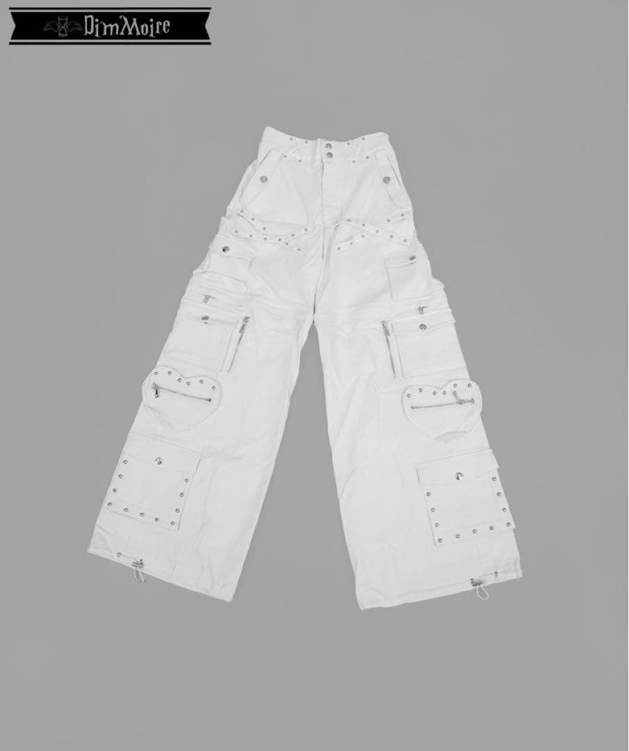 DimMoire ディムモアール　スタッズカーゴパンツ　white ホワイト