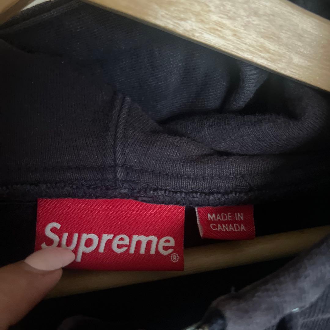 Supreme ネイビー フルジップパーカー　ボックスロゴ