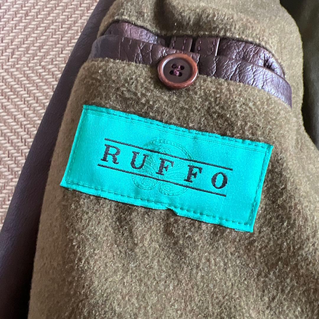RUFFO レザージャケット　襟ボア　短丈