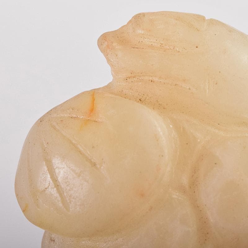 中国　玉石彫刻　神獣　根付　紙鎮　置物　4点まとめて　D　R8460