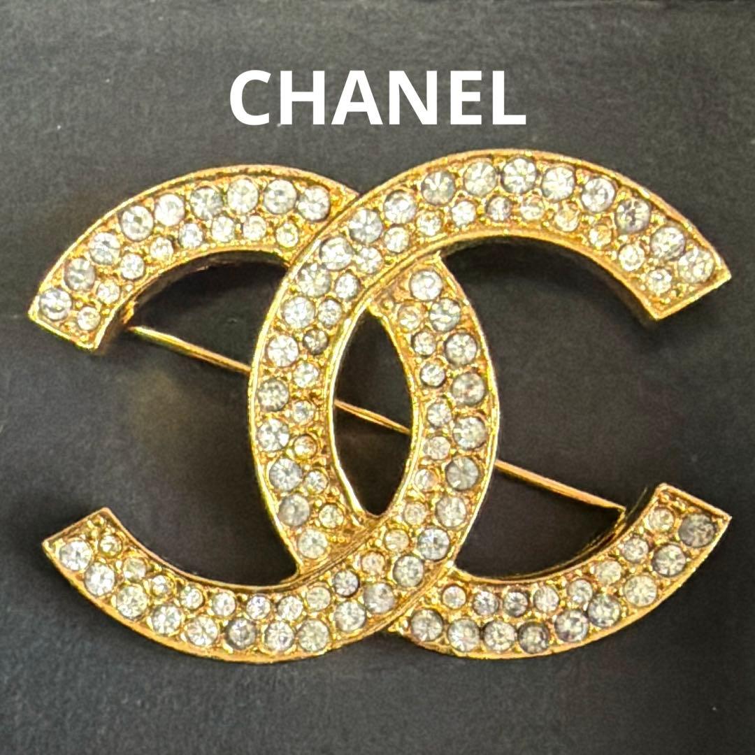 OHANACHANEL シャネル ラインストーン ヴィンテージ ブローチ
