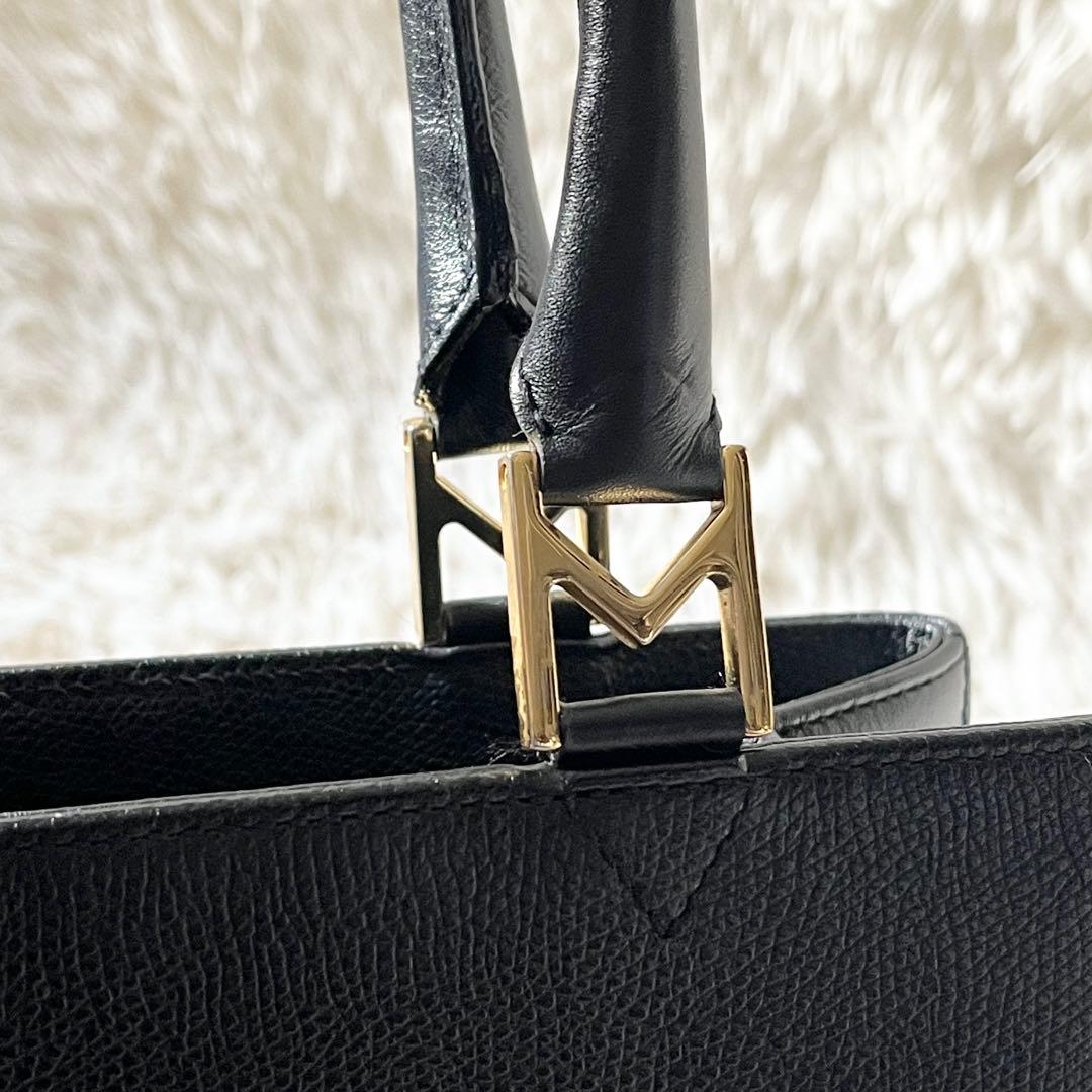 ⭐️未使用級⭐️　MORABITO　モラビト　M金具　ハンドバッグ　ブラック