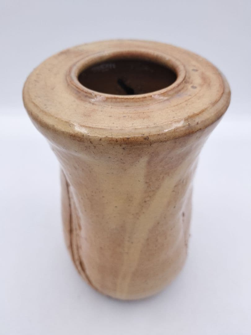 c277【新品・未使用】花入 萩掛 坂倉正治 木箱 茶道具