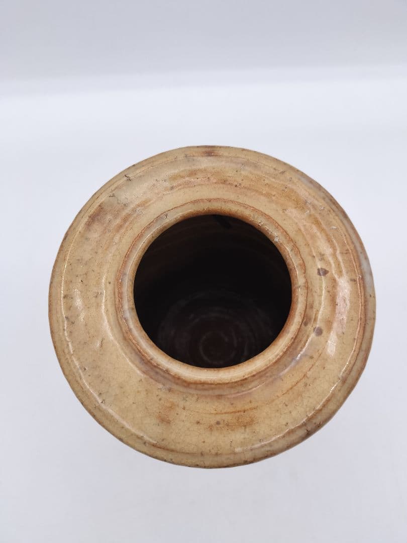 c277【新品・未使用】花入 萩掛 坂倉正治 木箱 茶道具