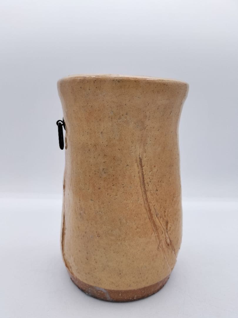 c277【新品・未使用】花入 萩掛 坂倉正治 木箱 茶道具