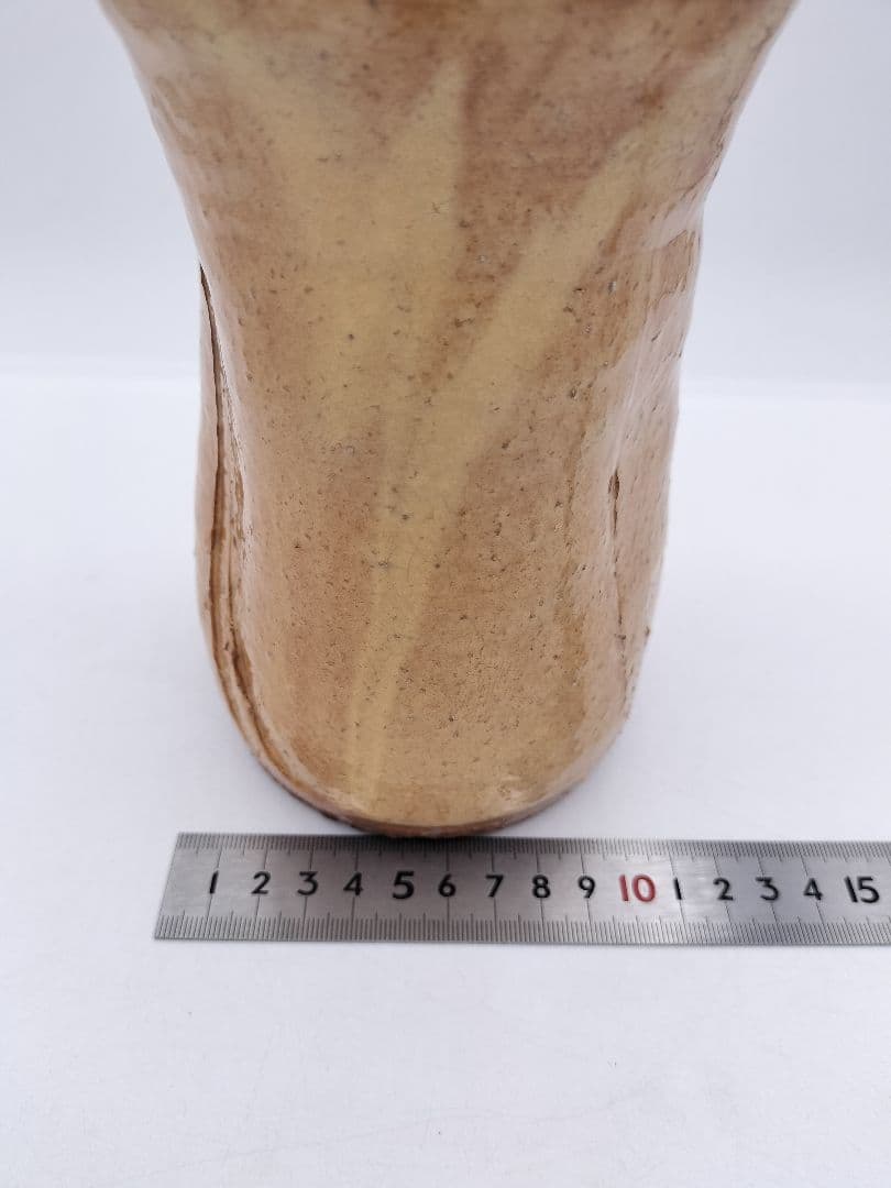 c277【新品・未使用】花入 萩掛 坂倉正治 木箱 茶道具