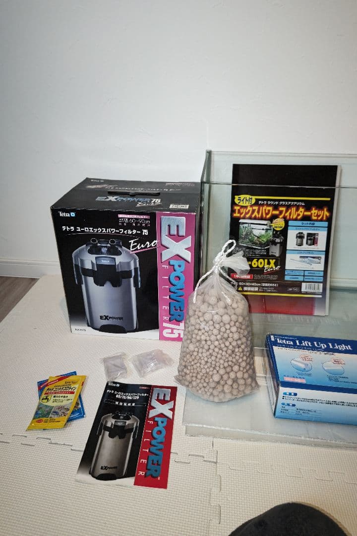 ガラステトラ水槽60曲げガラスセット未使用 引取限定品