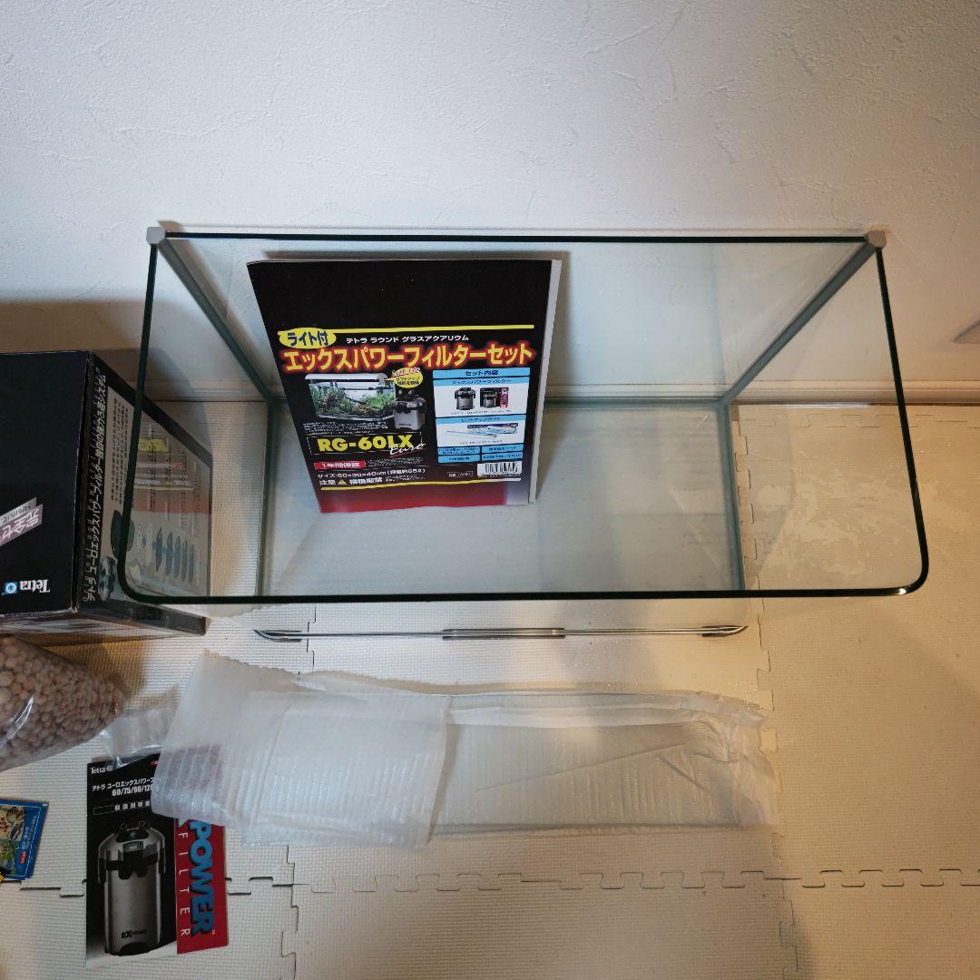 ガラステトラ水槽60曲げガラスセット未使用 引取限定品