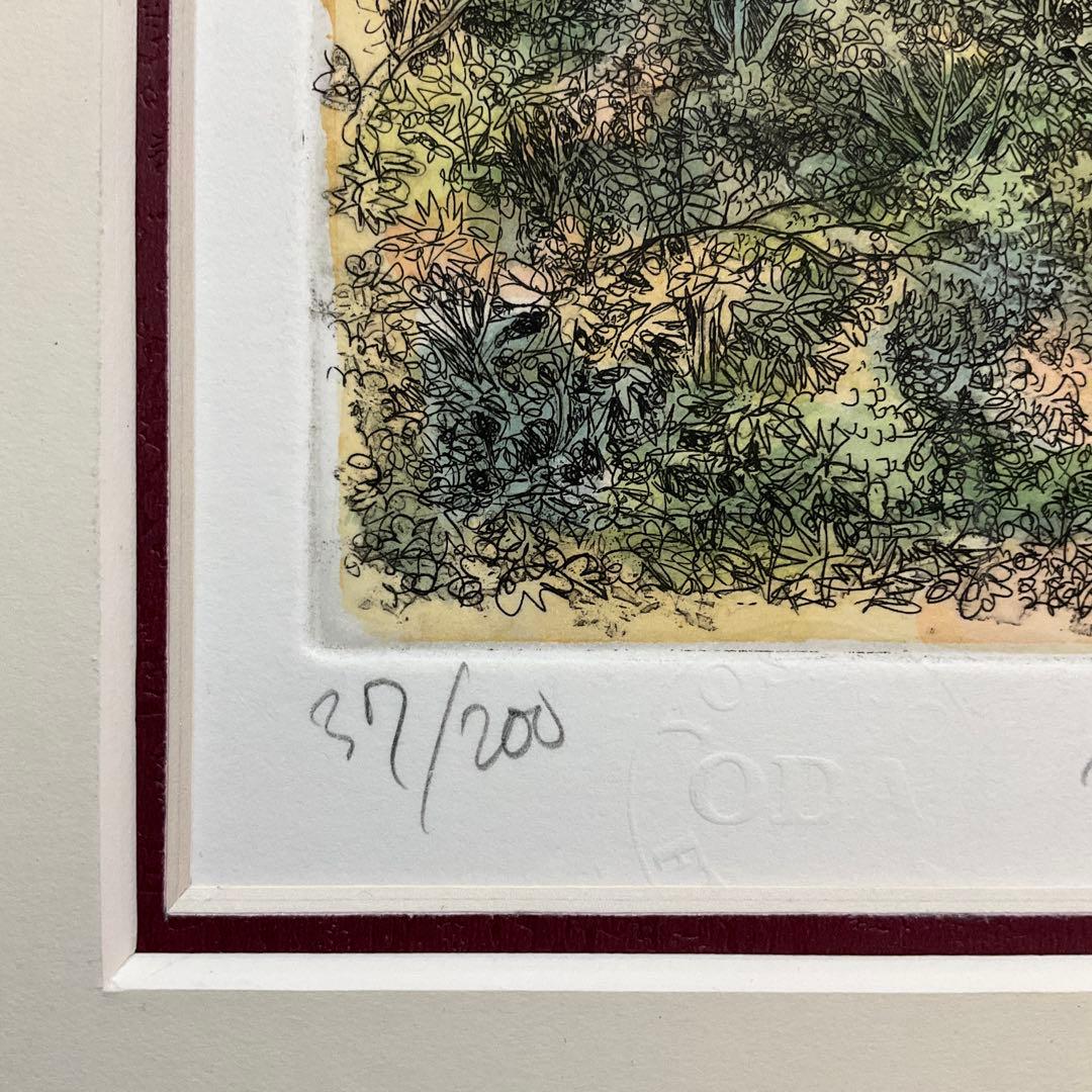 絵画・額縁・版画・織田 義郎・新品未使用・ドイツ・城・美術品・インテリア・雑貨