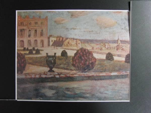 藤島武二、ヴェルサイユ風景、希少画集画、新品額装付、状態良好
