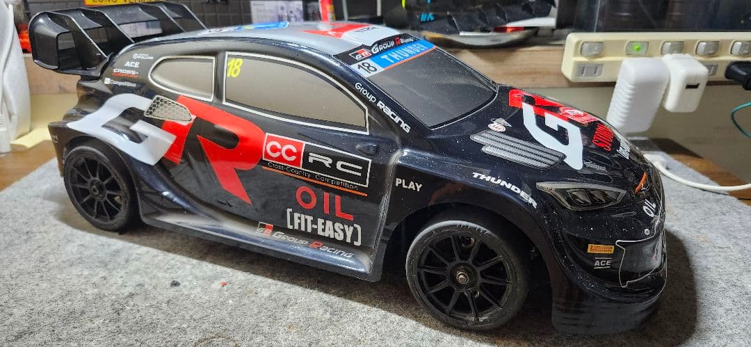 京商RC 1/10 エンジン　ラジコンカー サンワプロポ、受信機セット