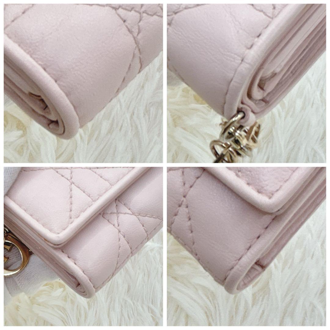 限定カラー♡クリスチャンディオール 折り財布 パウダーピンク カナージュ