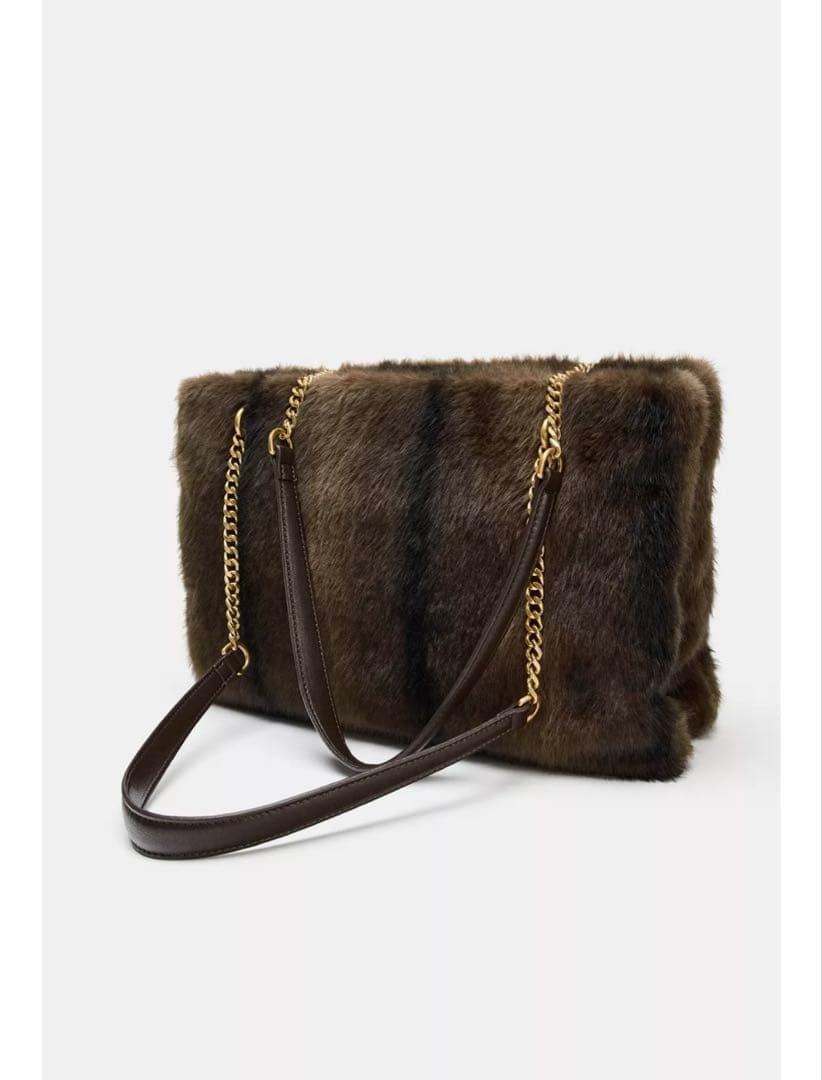 ZARA フェイクファーショルダーバッグ