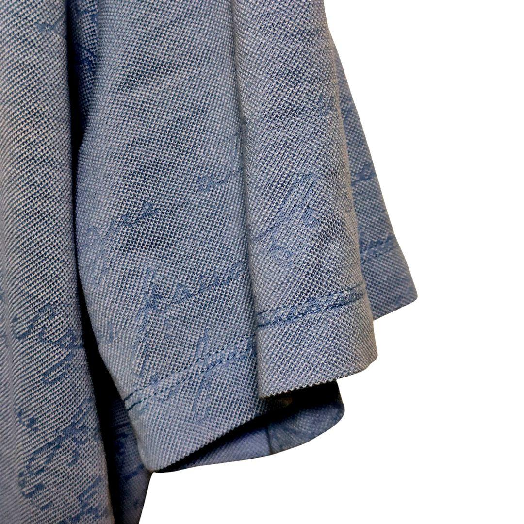 【美品/Lサイズ】ベルルッティ スクリット カリグラフィー 刺繍Tシャツ ブルー