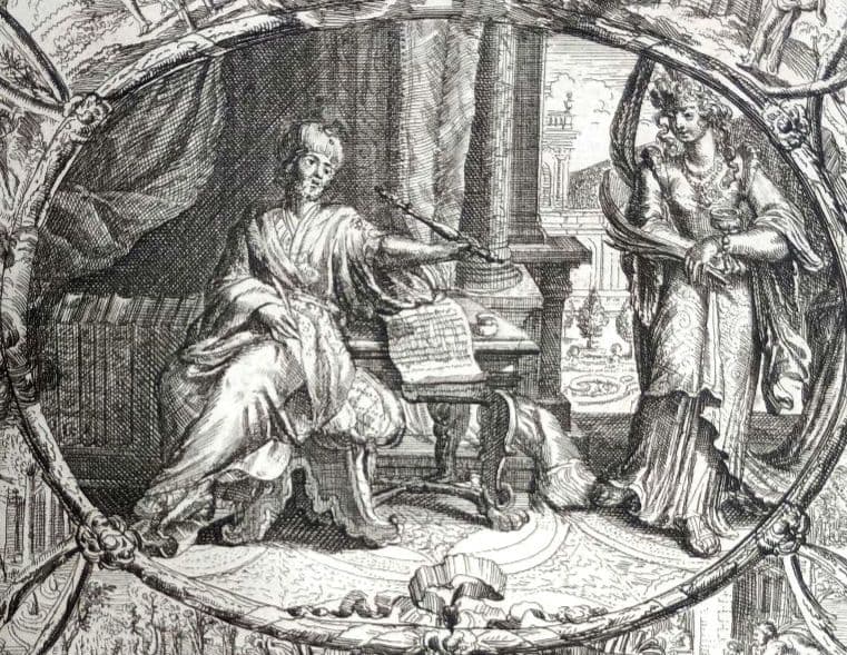 額装品　1729年頃　「聖書　バイブル　零葉」　４作品セット　稀少