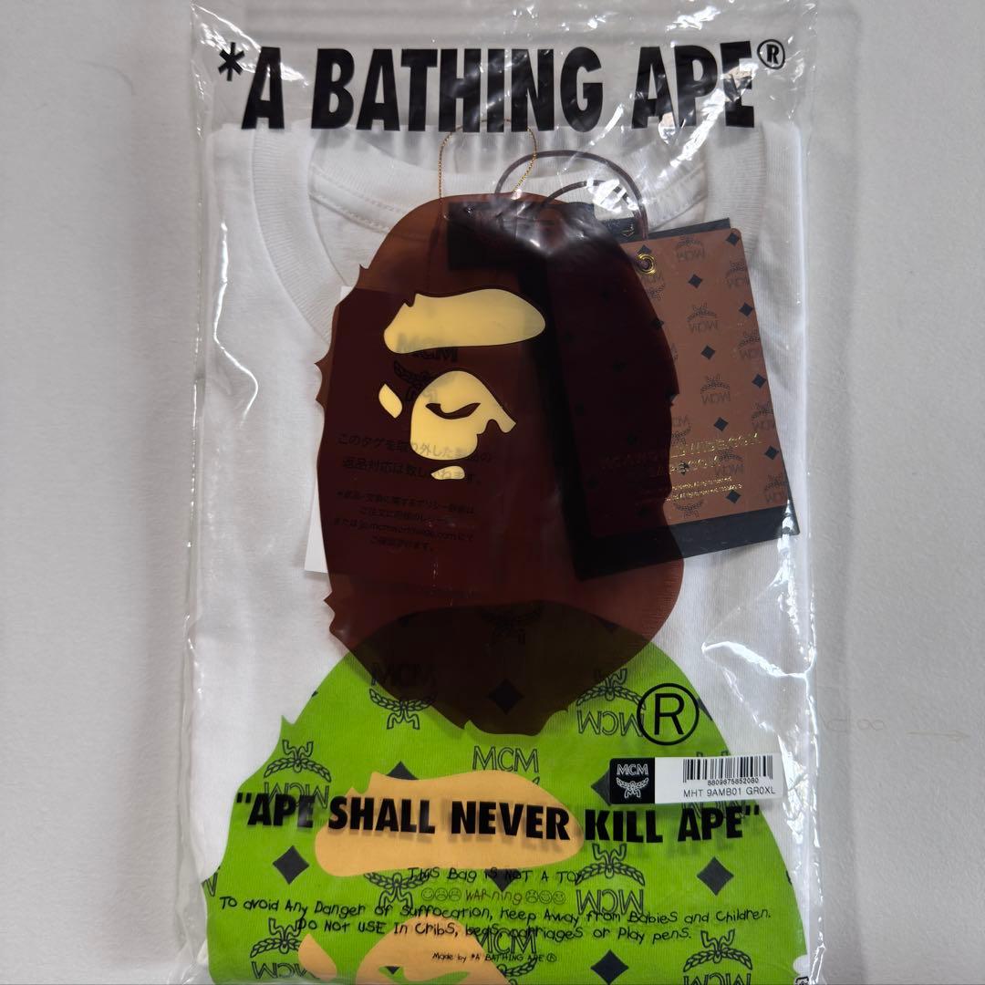 新品 MCM BY BATHING APE ホワイトTシャツphenomenon