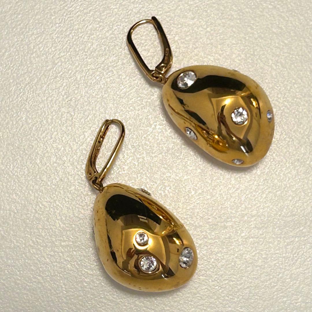 ［CELINE］セリーヌゴールド ドロップ型ピアス