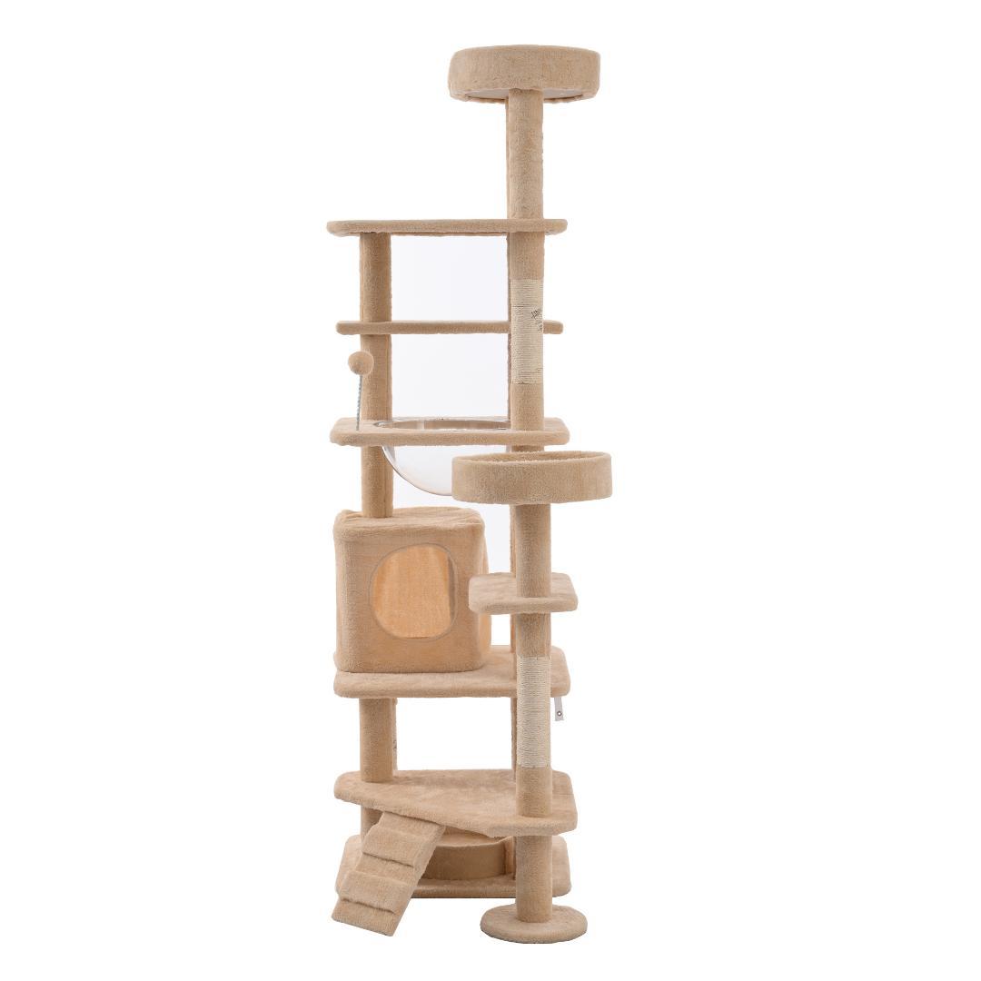 据え置き型 麻紐 爪とぎ 多頭飼い 宇宙船キャットタワー 据え置き型
