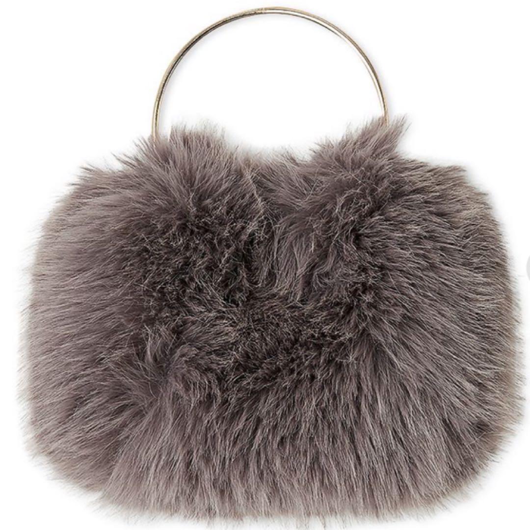 【yukinko】CELFORD/ フェイクファーハンドルラウンドバッグ