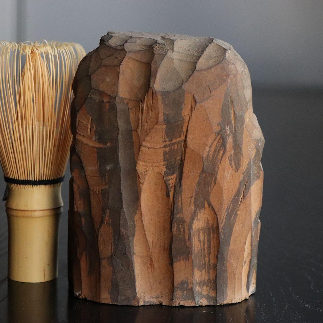 時代 木彫 彩色 不動明王 仏像 高11.3cm 木造 仏教美術【MA467】