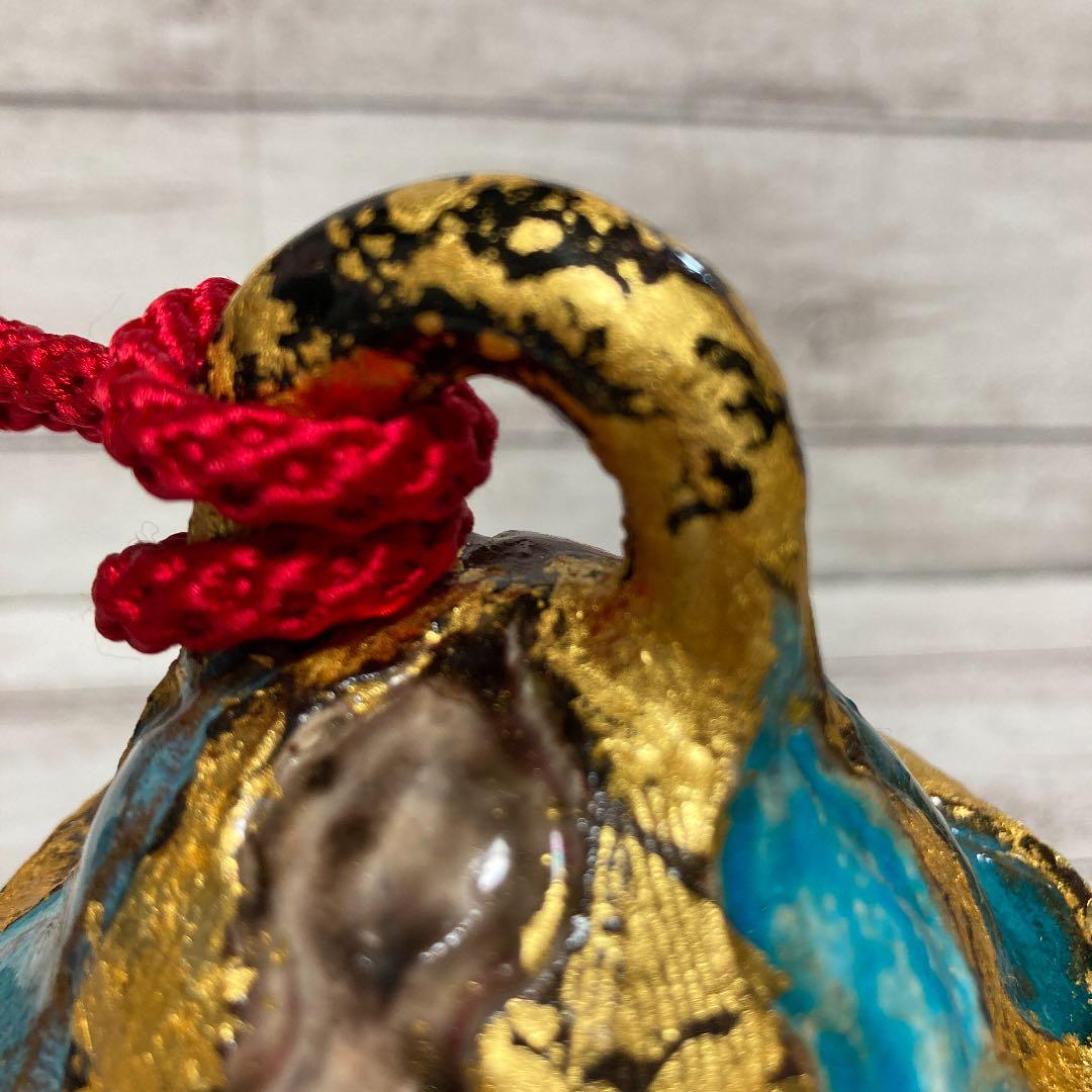 新品　清水焼　京焼　清水正作　金箔　六瓢文　鈴　置物　インテリア　陶芸昭和レトロ