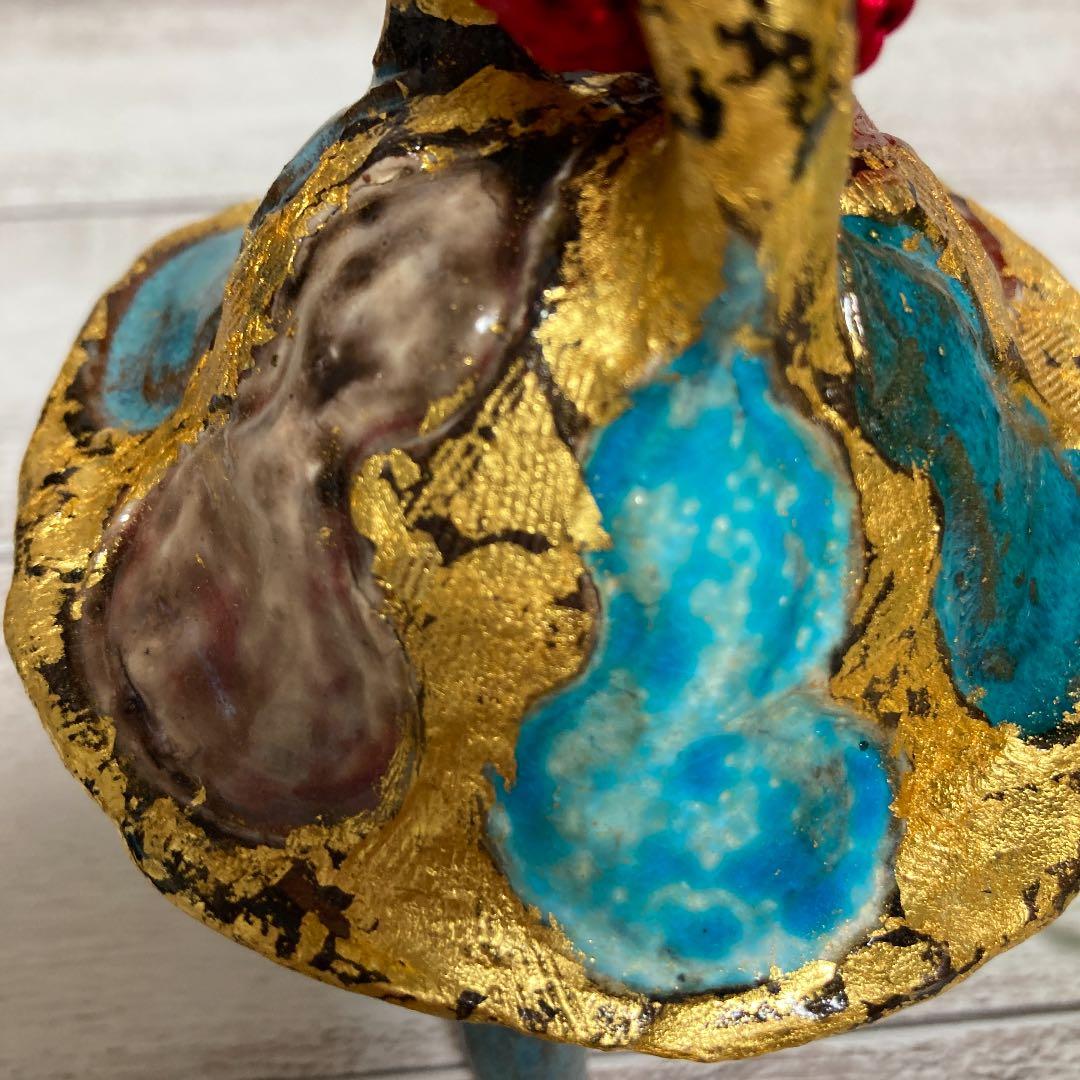 新品　清水焼　京焼　清水正作　金箔　六瓢文　鈴　置物　インテリア　陶芸昭和レトロ