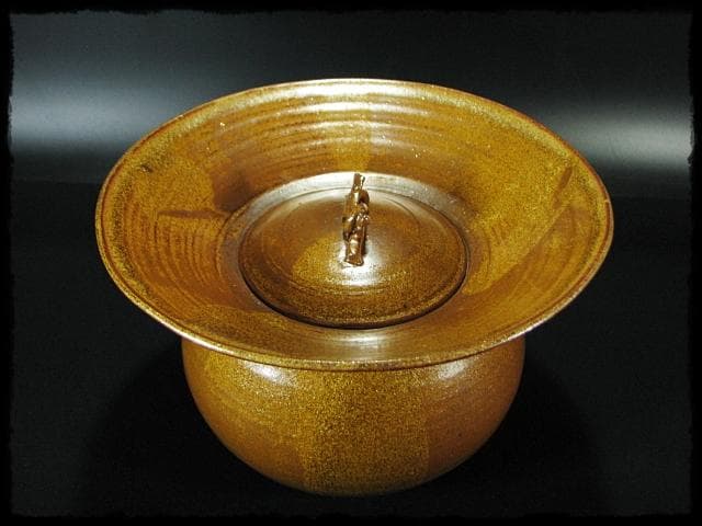 希少！高取 砂金袋 黒田藩御用窯 十四代 高取幸仙 水指 茶道具 共箱 f240