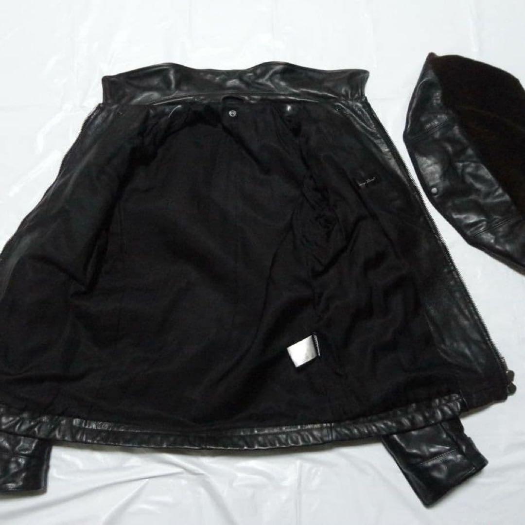 中綿シンサレート ラウンジリザード キップ・レザージャケット 黒３ ライダース