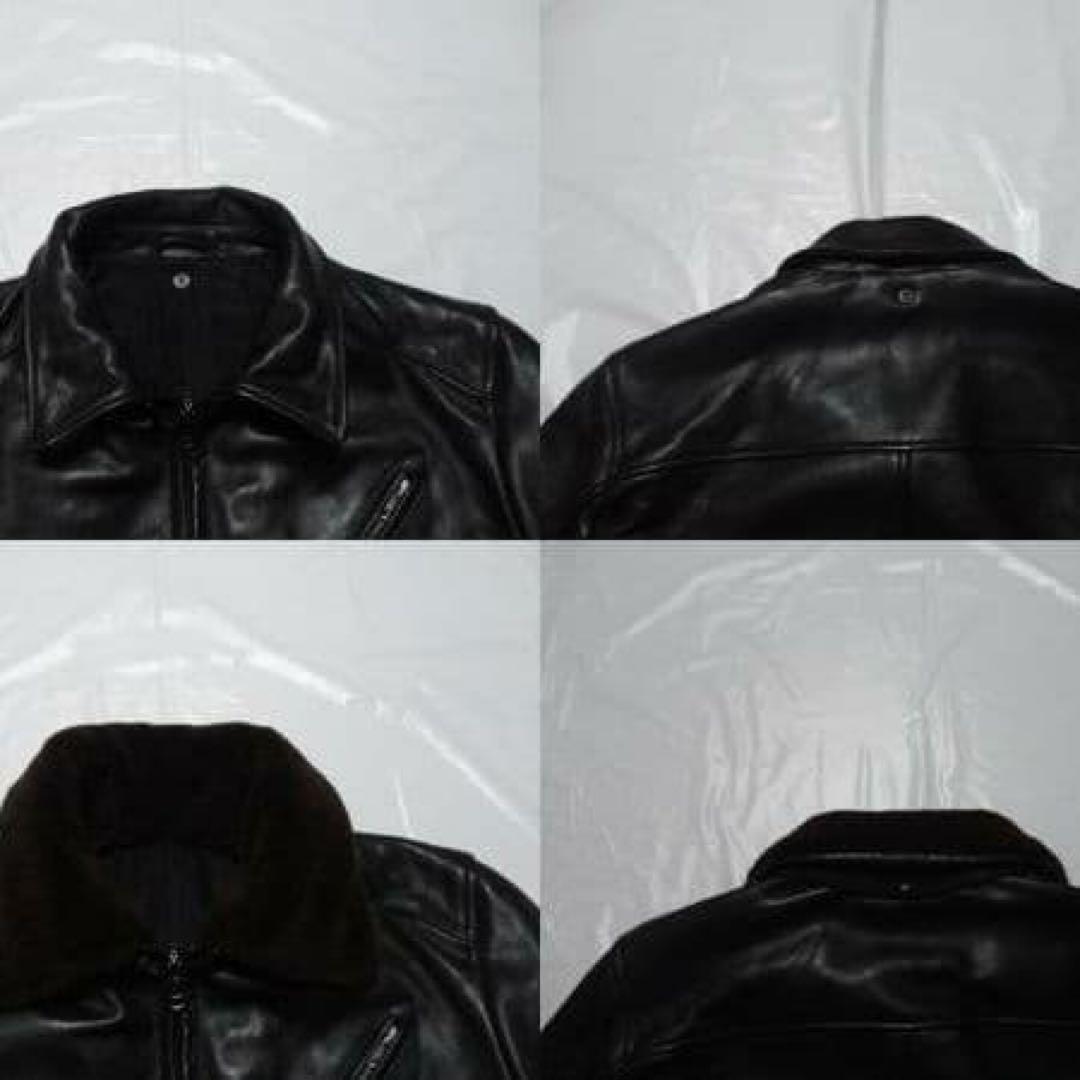 中綿シンサレート ラウンジリザード キップ・レザージャケット 黒３ ライダース