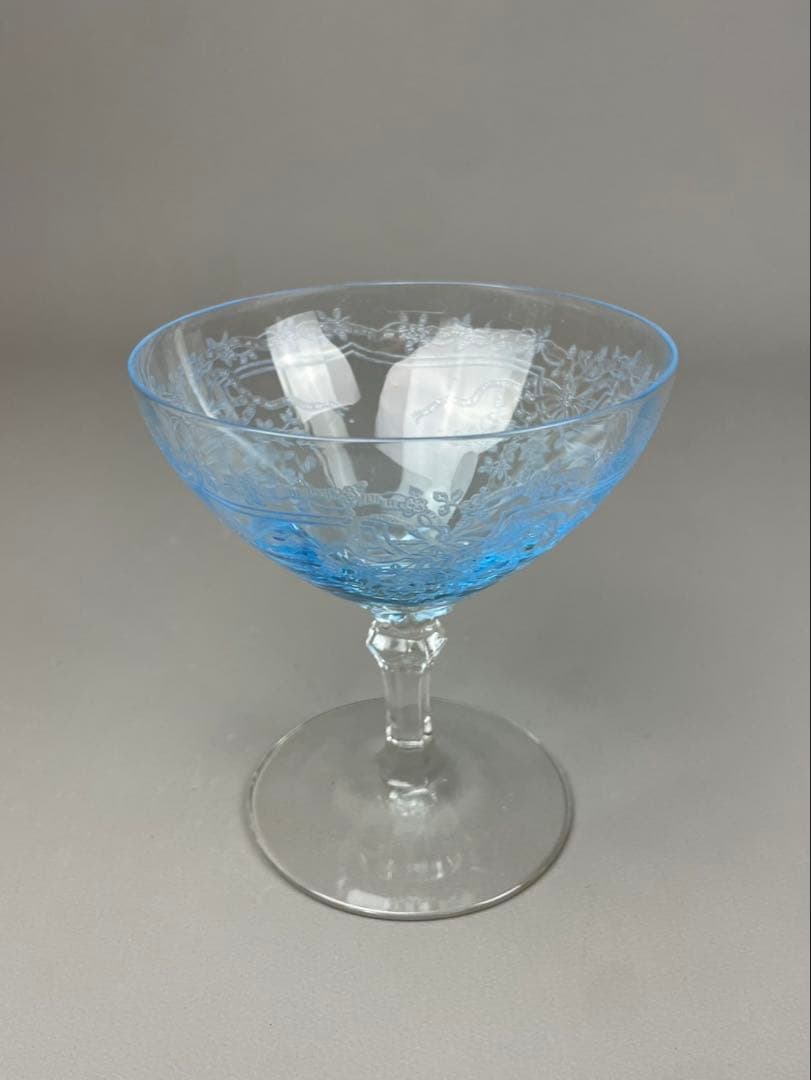 美品 フォストリア シャーベットグラス ベルサイユ トパーズ ワイングラス