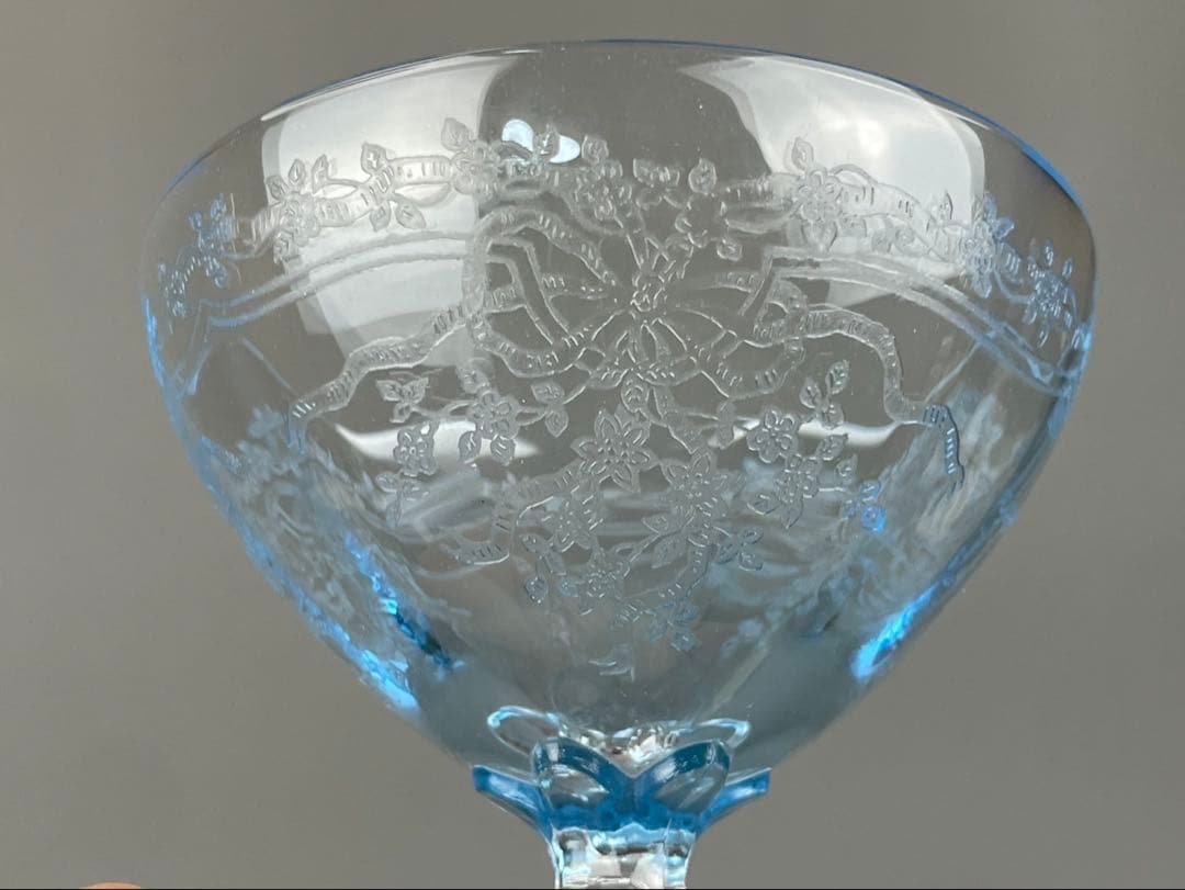 美品 フォストリア シャーベットグラス ベルサイユ トパーズ ワイングラス