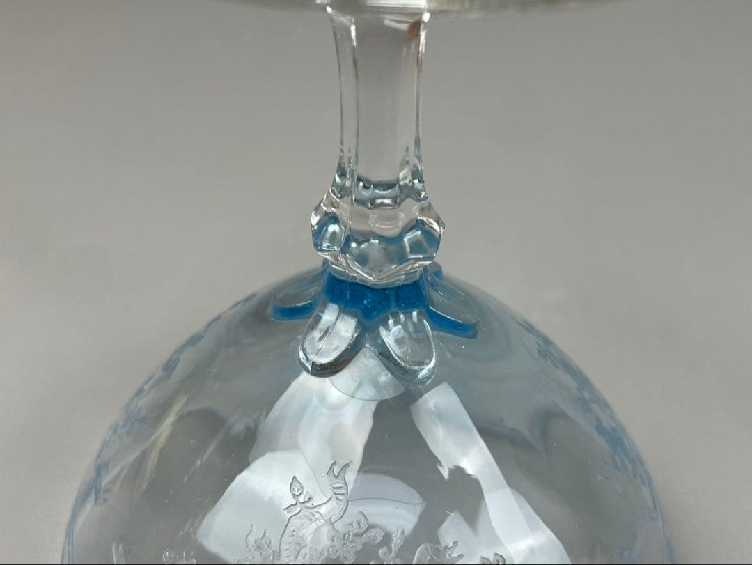 美品 フォストリア シャーベットグラス ベルサイユ トパーズ ワイングラス