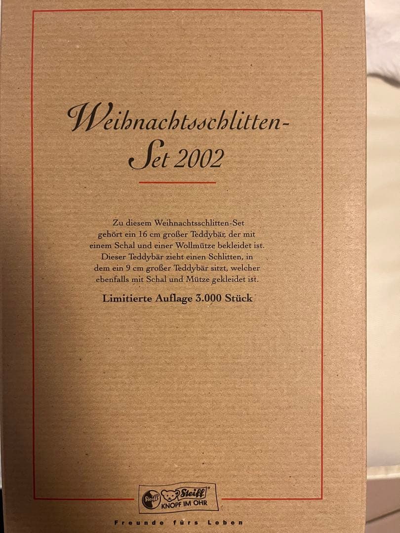 シュタイフ　テディベア サンタ 赤いコスチューム