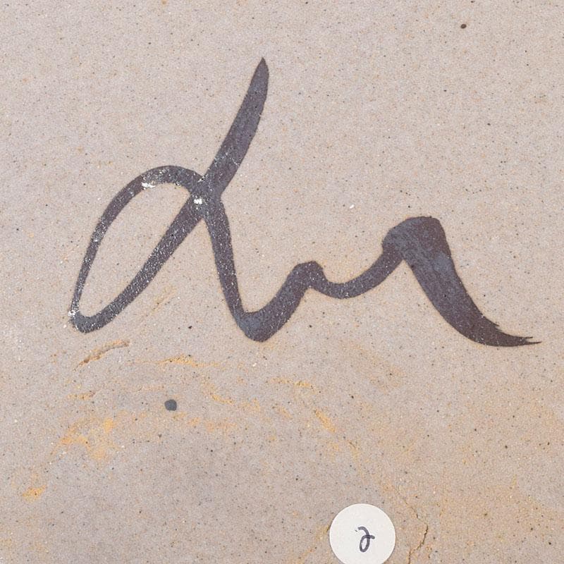 益子焼　堀越美紀作　自然釉　秋桜文　長皿　共箱　N　8681D