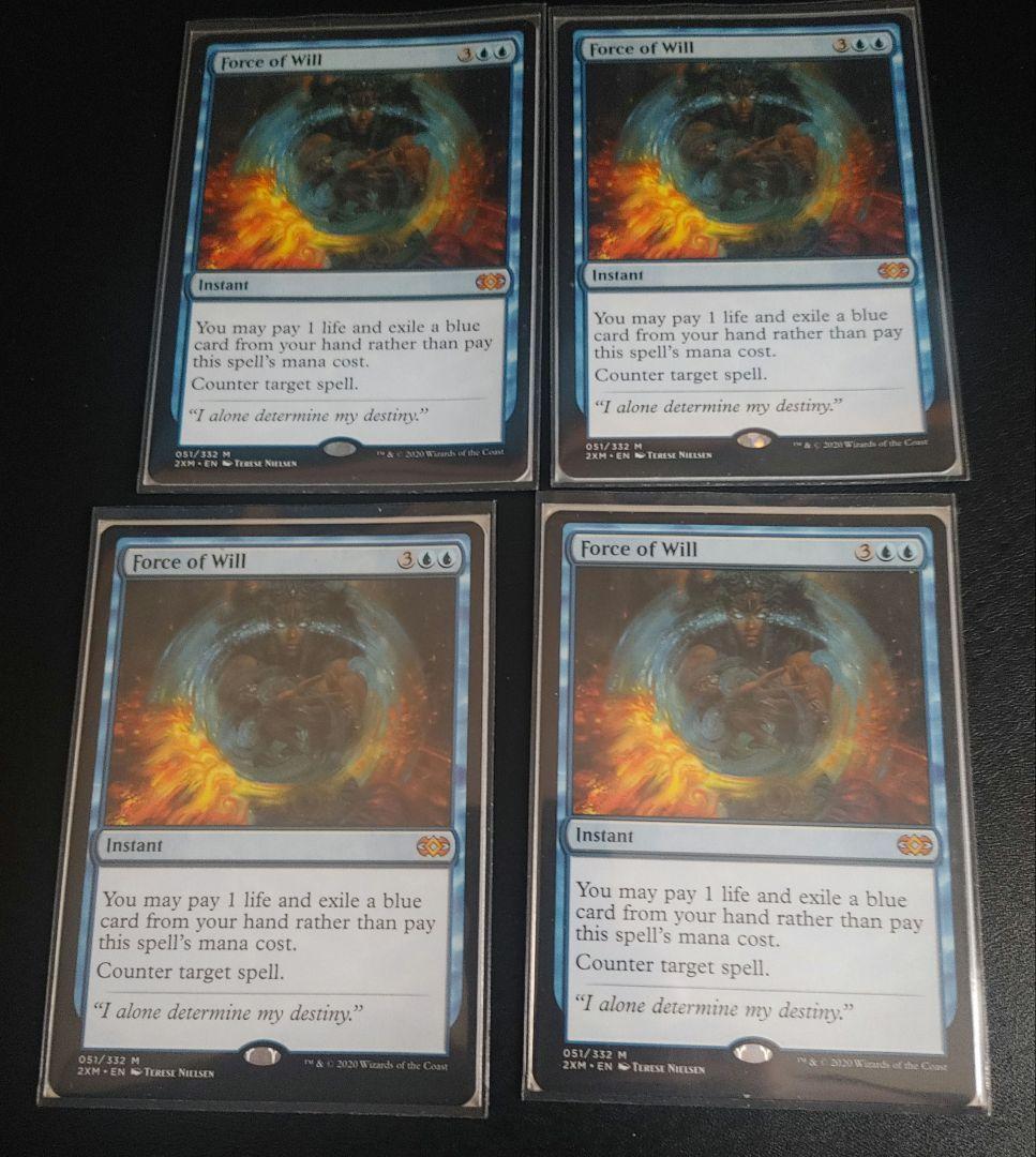 Force of will 4枚セット 意志の力 英語版 2XM