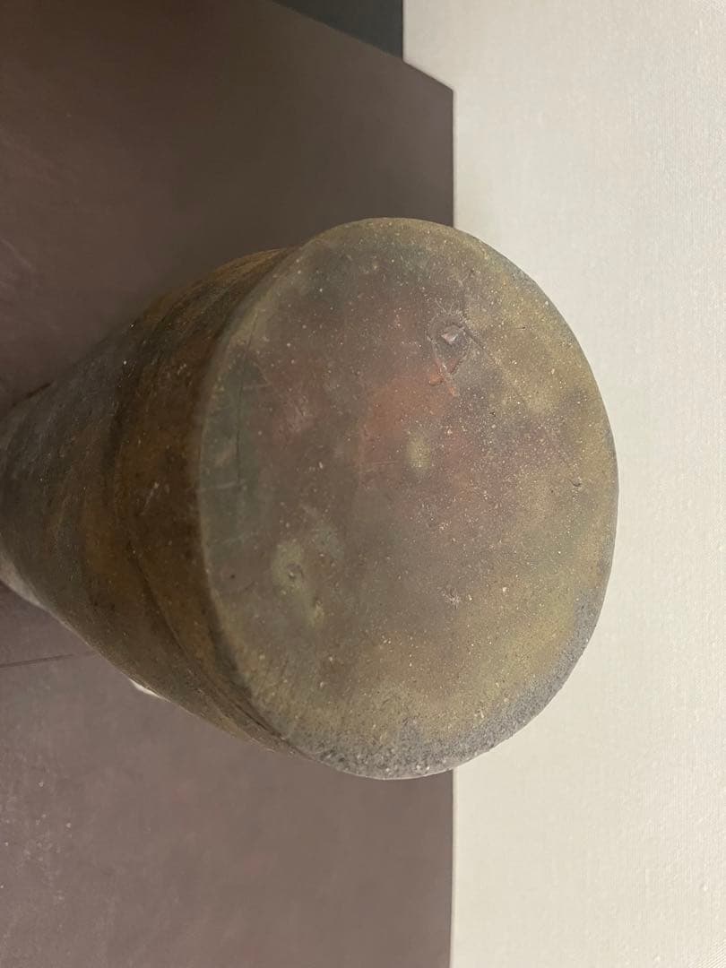 藤原建　備前窯変花入　備前焼　茶道具