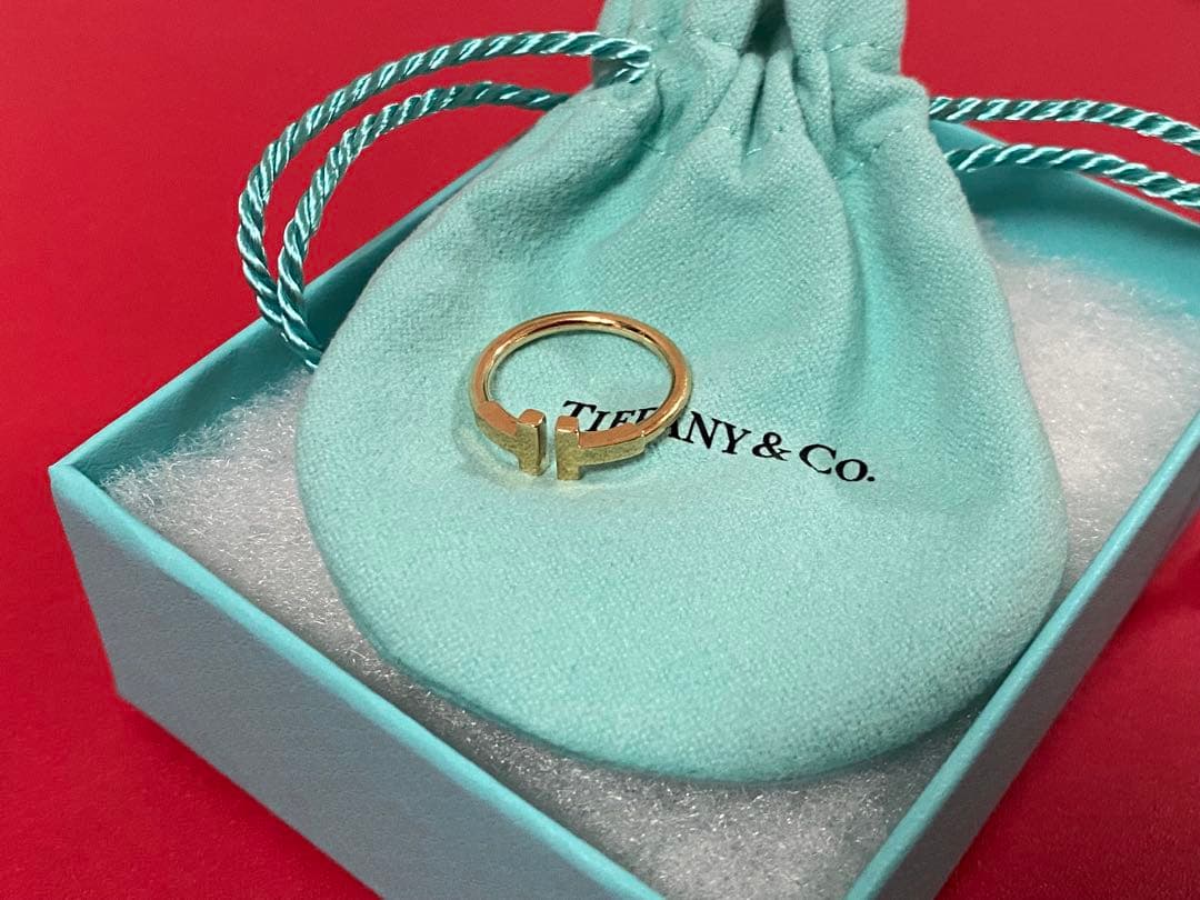 Tiffany & Co. ティファニーTワイヤーリング 18Kゴールド 9号