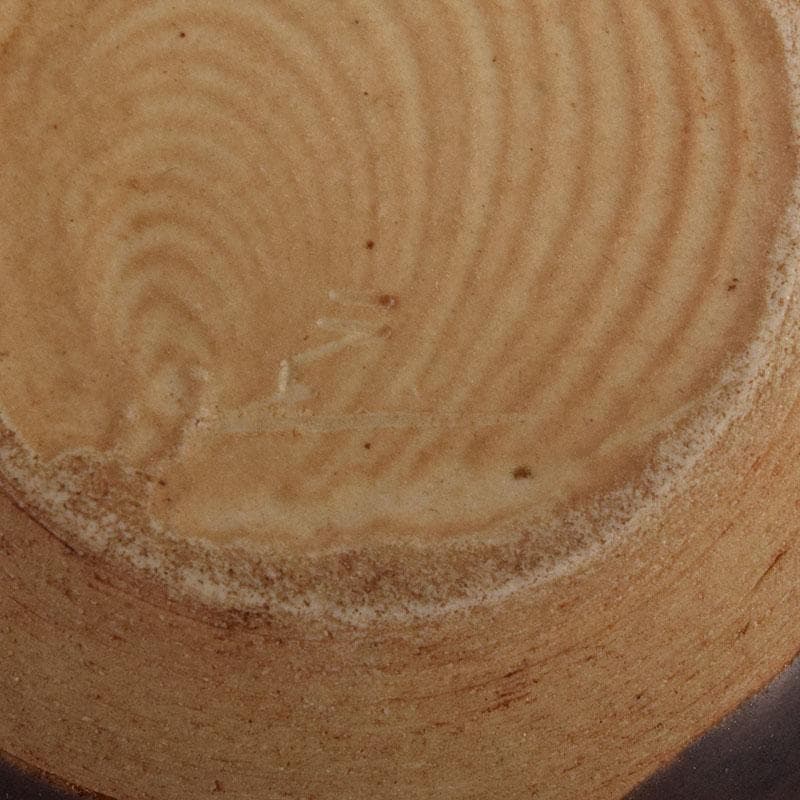 茶道具　京焼　清水焼　桶谷定一作　文琳茶入　仕覆付　共箱　V　7704