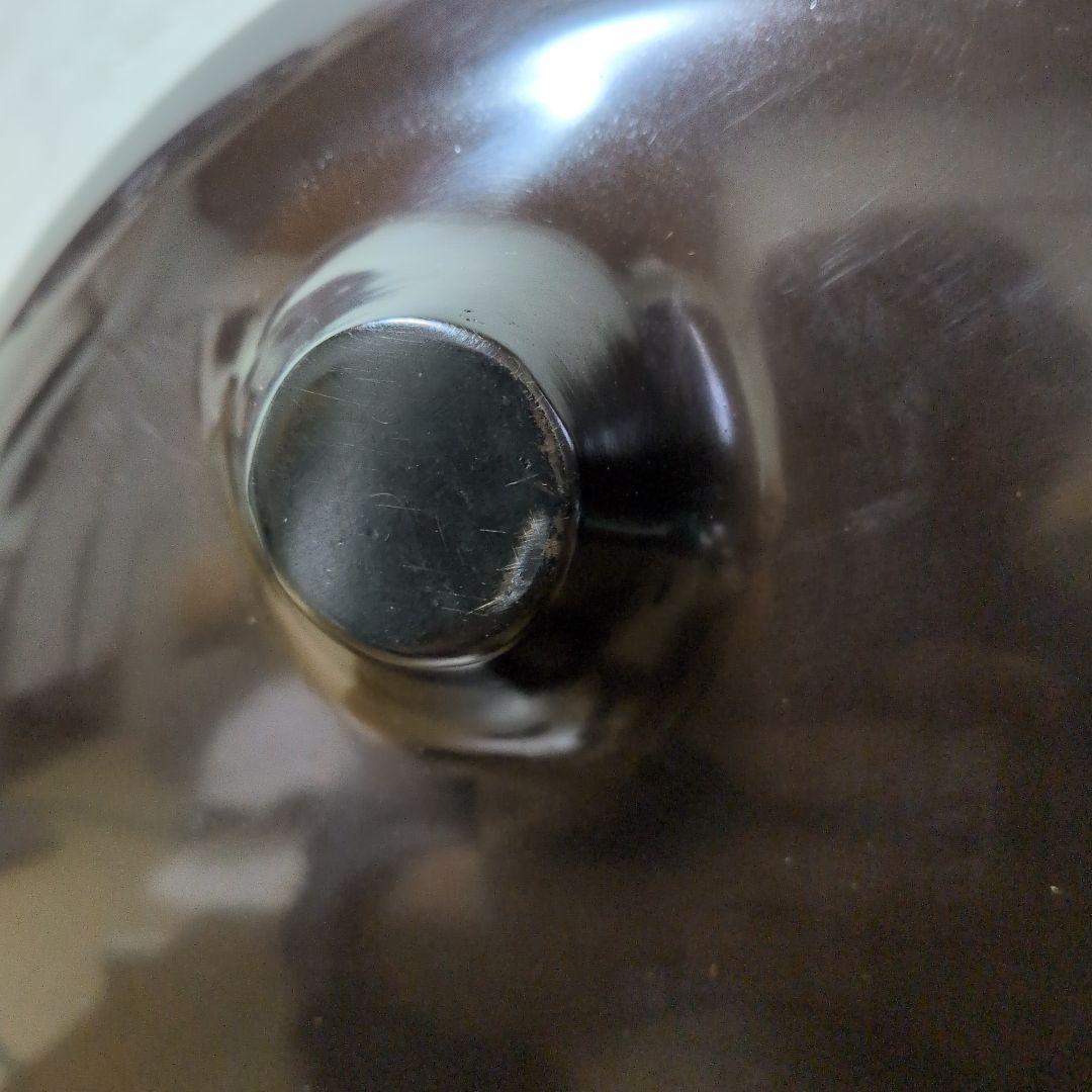 茶道具 面取風炉 唐銅 茶色 丸型