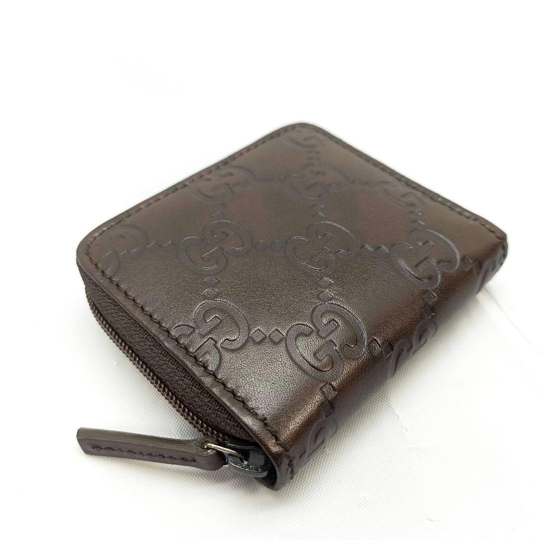 箱付き未使用 グッチ シマ レザー  パース ジッピー 小銭入れ ケ