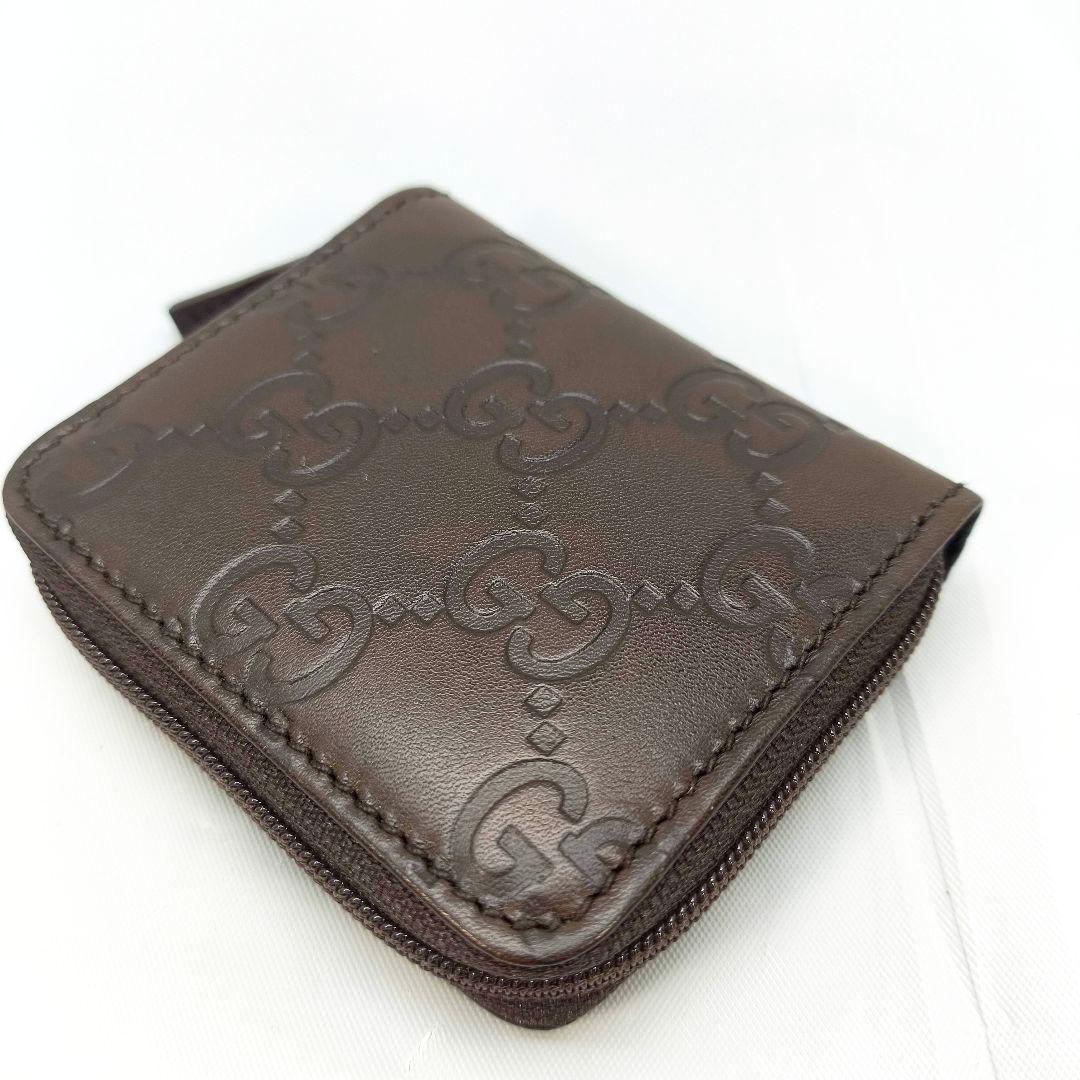 箱付き未使用 グッチ シマ レザー  パース ジッピー 小銭入れ ケ