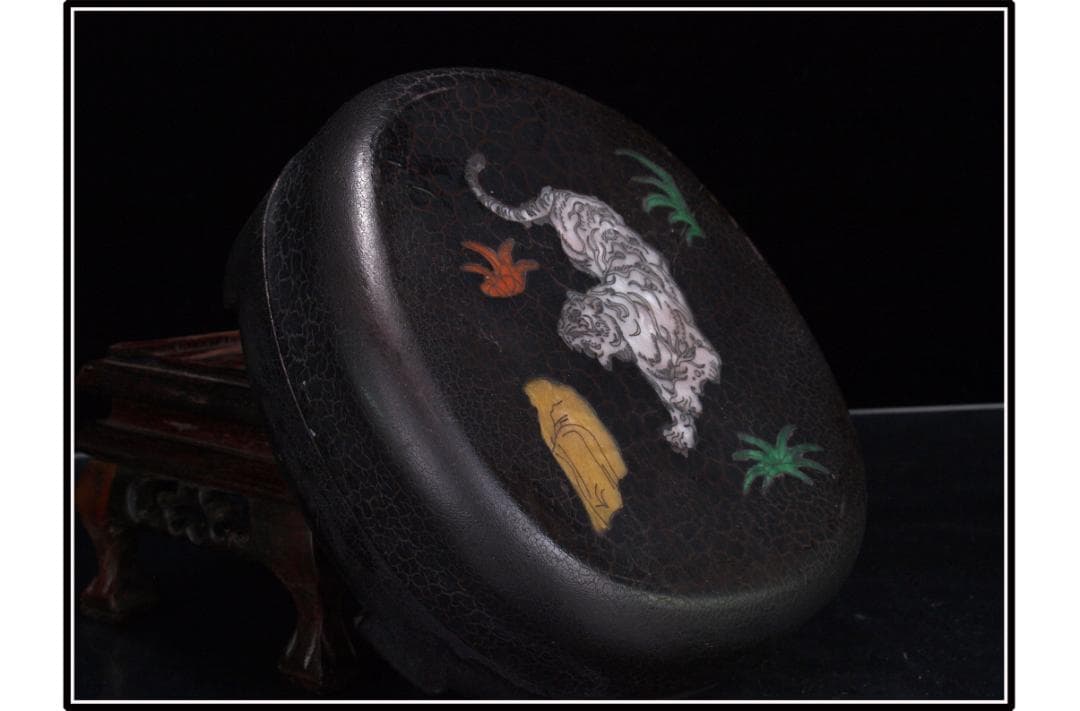 中国清時代端溪古硯　ケース付き※激安骨董品 DE1067B11-3